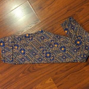 ⭐ Purple & Peach Aztec Pattern Plus Size Leggings - TC Lularoe NWOT